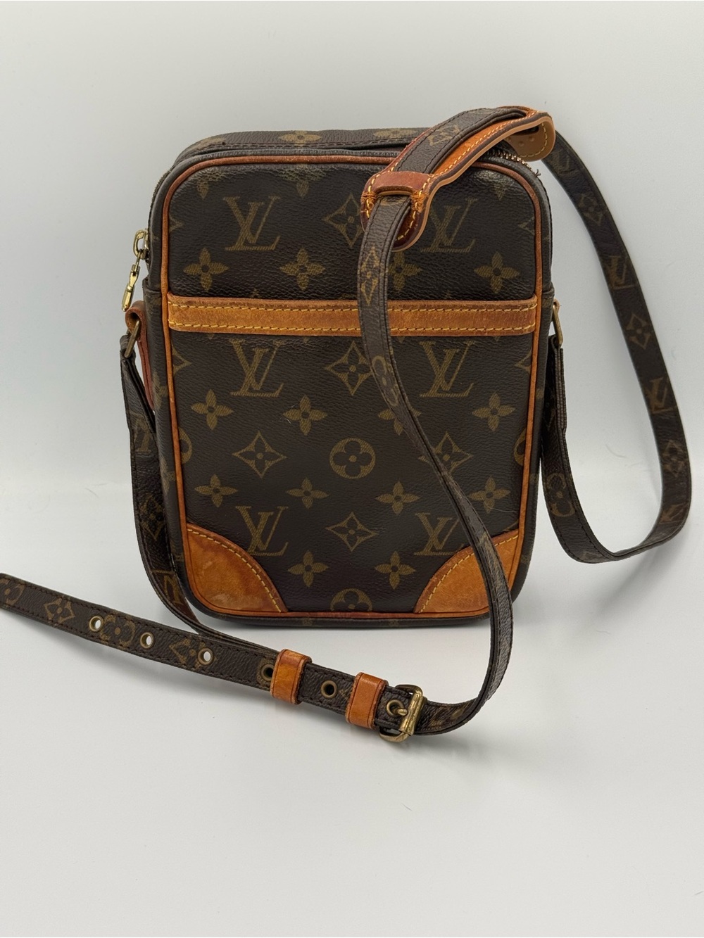 Louis Vuitton Vintage Danube Monogram Brown Crossbody Bag